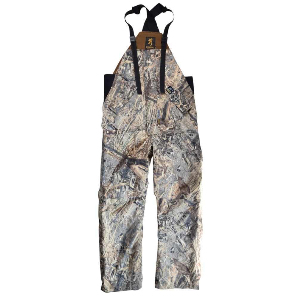 Browning Men's MD Grand Passage Hunting Bibs Mossy Oak Duck Blind Camo 306-986